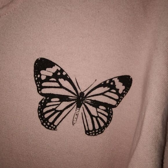 No Boundaries Butterfly Pink Long Sleeve Sweater - Picture 2 of 5